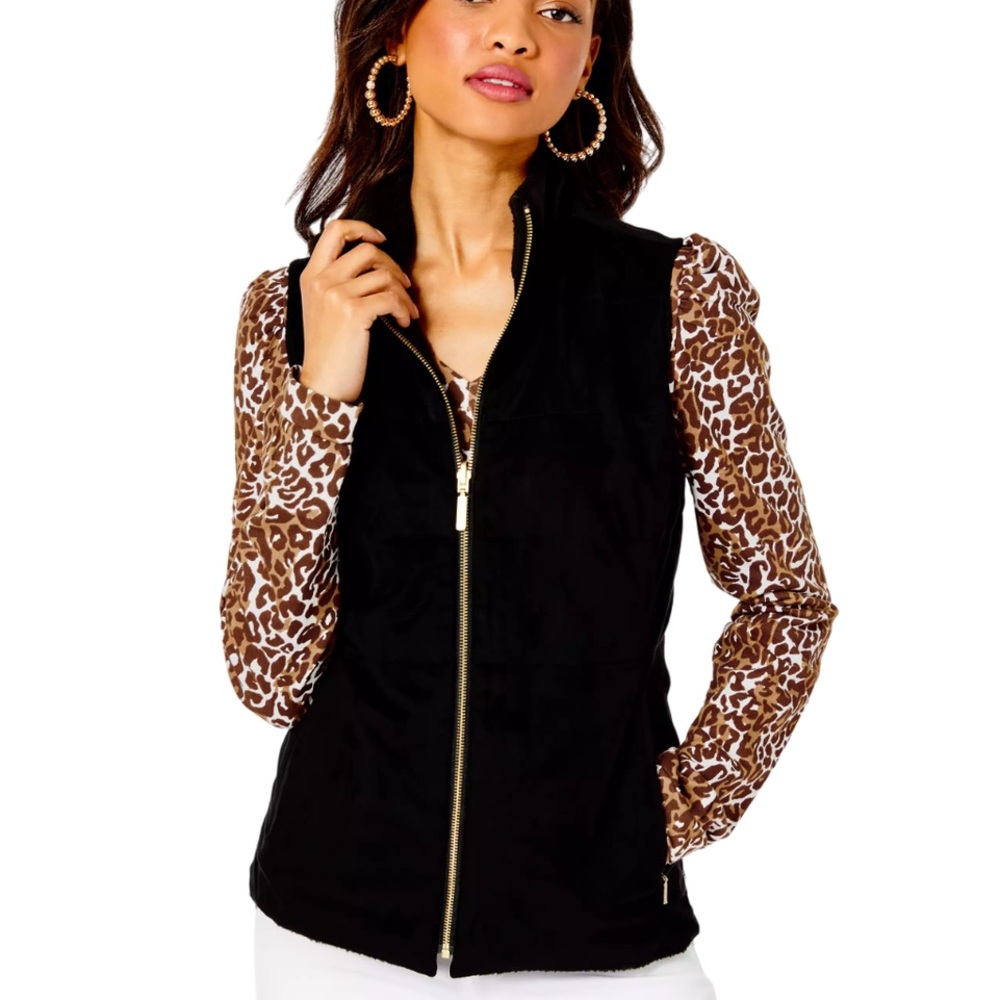 Lilly Pulitzer Black Reversible Vest